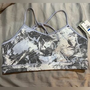 NWT DKNY Sport Sports Bra Purple/White/Black (dp1t8172) Size XL
